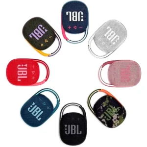 JBL Clip 4 Bluetooth Portable Speaker with Integrated Carabiner, IP67 Waterproof and Dustproof, Rich Audio & Punchy Bass, 100Hz-20kHz Frequency, 10h Battery Life, Green | CLIP4-GN