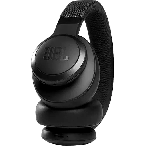 JBL Live 660NC Wireless Over-Ear Headphones, 40mm Dynamic Driver, Adaptive Noise Cancellation, BT V5.0, Up to 50 Hours of Battery Life, Built-In Mic for Hands-Free Calls, Black | LIVE660NCBLK - Image 2
