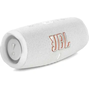 JBL Charge 5 Bluetooth Speaker, For Outdoor, Water Proof, Dustproof Rating, Use Up To 20 Hours Playback, Pair Up To Two Mobile Devices at Once, USB Type-C Connectivity, White | CHARGE5-WH