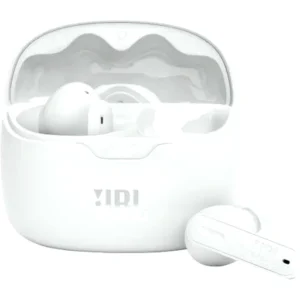 JBL Tune Beam True Wireless Noise Cancelling Earbuds, Pure Bass Sound, Bluetooth 5.3, Smart Ambient, 4-Mics Technology, Voice Aware, 48H Battery, Water and Dust Resistant - White | JBLTBEAMWHT