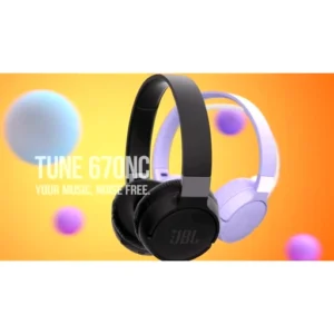 JBL Tune 670NC Adaptive Noise Cancelling Wireless On-Ear Headphones, Pure Bass, Smart Ambient, BT 5.3 + LE Audio, Hands-Free Call, Up to 70H Battery Life, Multi-Point Connection, Black | T670NCBLK
