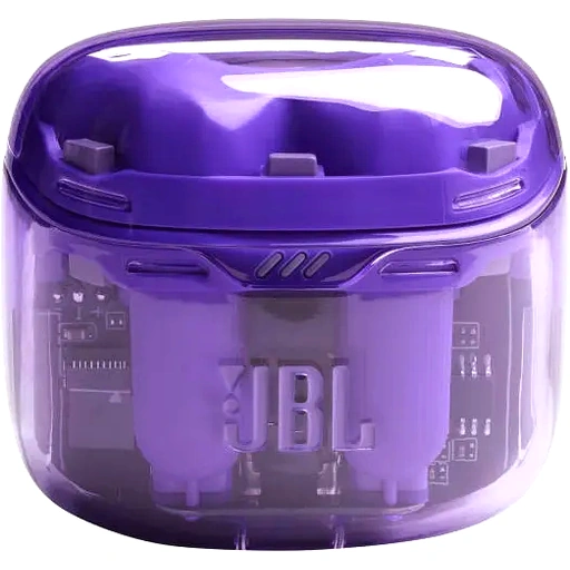JBL Tune Flex Ghost Edition True Wireless Earbuds, ANC with Smart Ambient, Pure Bass Sound, 4 Mics for Clear Calls, Up to 32 Hours Battery Life, All-Day Comfort Fit, Purple-Clear | JBLTFLEXGPUR