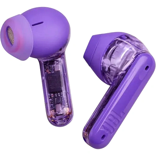 JBL Tune Flex Ghost Edition True Wireless Earbuds, ANC with Smart Ambient, Pure Bass Sound, 4 Mics for Clear Calls, Up to 32 Hours Battery Life, All-Day Comfort Fit, Purple-Clear | JBLTFLEXGPUR - Image 4
