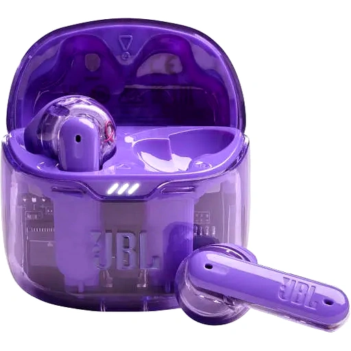 JBL Tune Flex Ghost Edition True Wireless Earbuds, ANC with Smart Ambient, Pure Bass Sound, 4 Mics for Clear Calls, Up to 32 Hours Battery Life, All-Day Comfort Fit, Purple-Clear | JBLTFLEXGPUR - Image 9