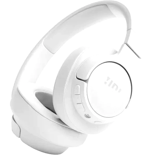 JBL Tune 720BT Wireless On-Ear Headphones, With Pure Bass Sound, 40mm Drivers, Bluetooth 5.3, Hands-Free Calls, Audio Cable, 76- Hours Battery Life,Multipoint Connection - White| T720BTWHT - Image 7