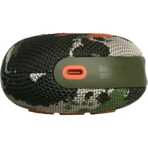JBL Clip 5 Portable Waterproof Wireless Speaker,  Pro Sound, Up to 12H Playback, 1.75" Driver with Passive Radiator, Wide Carabiner Clip/Handle,  Auracast, IP67 Rated, Camo | JBLCLIP5SQUAD