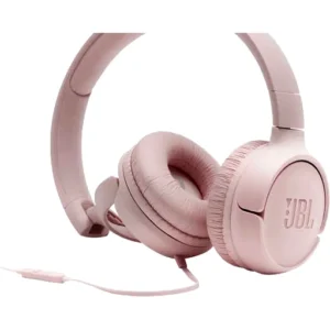 JBL Tune 500 Wired On-Ear Headphone, 32.0mm Driver Size, 20 Hz-20 kHz Frequency Range, 3.89ft Cable Length, Built-in Microphone, Hands Free Call, Flat-Fold Design, Pink | JBLT500PIK