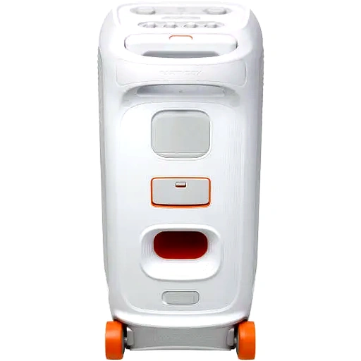 JBL PartyBox Stage 320 Portable Bluetooth Speaker, With Wheels, 5.4 Bluetooth, 240W, Splash Proof, Multi Speaker Connection, Dual Mic & Guitar Inputs, 18H Max Playing Time, White | JBLPBSTAGE320SW - Image 4