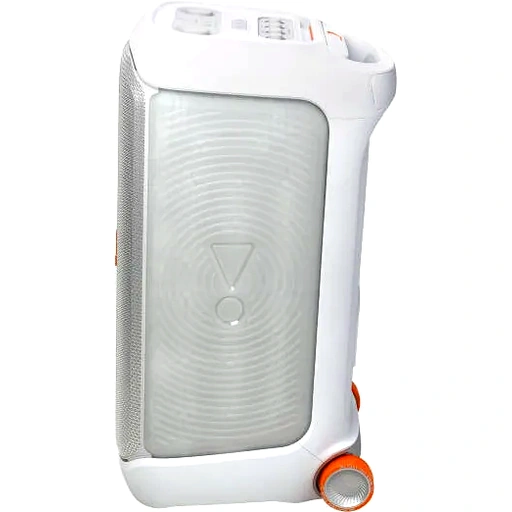 JBL PartyBox Stage 320 Portable Bluetooth Speaker, With Wheels, 5.4 Bluetooth, 240W, Splash Proof, Multi Speaker Connection, Dual Mic & Guitar Inputs, 18H Max Playing Time, White | JBLPBSTAGE320SW - Image 6