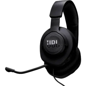 JBL Quantum 100M2 Wired Gaming Headphones, 40mm Dynamic Drivers, Detachable Boom, Directional Microphone Pick-Up Pattern, Fabric-Covered Memory Foam Ear Cushions, 1.2m Cable, Black | JBLQTUM100M2BLK