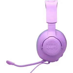 JBL Quantum 100M2 Wired Gaming Headphones, 40mm Dynamic Drivers, Detachable Boom, Directional Microphone Pick-Up Pattern, Fabric-Covered Memory Foam Ear Cushions, 1.2m Cable, Purple | JBLQTUM100M2PUR