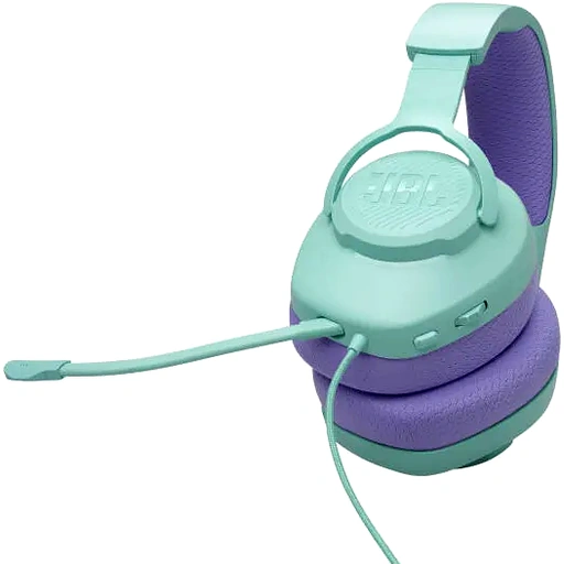 JBL Quantum 100M2 Wired Gaming Headphones, 40mm Dynamic Drivers, Detachable Boom, Directional Microphone Pick-Up Pattern, Fabric-Covered Memory Foam Ear Cushions, 1.2m Cable, Cyan | JBLQTUM100M2CYN - Image 8