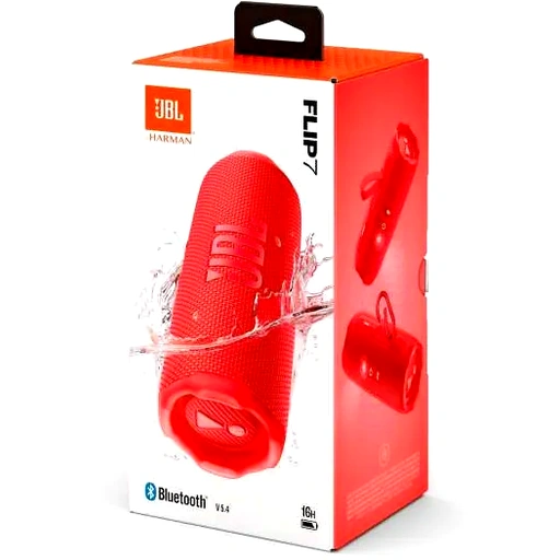 JBL Flip 7 Portable Bluetooth Speaker, Bluetooth 5.4 Version, 25 W RMS for Woofer, 10 W RMS for Tweeter, Lossless Audio Playback, Waterproof, Dustproof, & Drop-Proof, Red | JBLFLIP7RED - Image 10