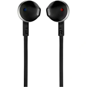 JBL Tune 205 Earbud Wired Headphones, Pure Bass Sound, 12.5mm Driver, 1-Button Remote With Microphone, Tangle Free Cable, Comfort Fit, 3.5MM Jack, Black | T205BLK