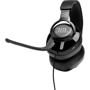 JBL Quantum 300 Wired Over-Ear Gaming Headset, 50mm Dynamic Drivers, QuantumSURROUND, Flip-Up Boom Mic, Controls & Mic on Left Earcup, Memory Foam Cushions, 3.5mm & USB Adapter, Black | QUANTUM300-BK