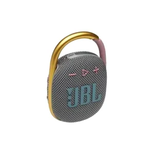 JBL Clip 4 Bluetooth Portable Speaker with Integrated Carabiner, IP67 Waterproof and Dustproof, Rich Audio & Punchy Bass, 100Hz-20kHz Frequency, 10h Battery Life, Grey | CLIP4GRY