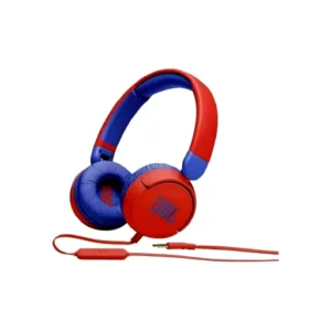 JBL Jr 310 Kids Wired On-Ear Headphones, Safe Sound ( 85dB), Built-In Mic, Sof Padded Headband, Comfortable Ear Cushion, Compact and Foldable Design, Single-Side Flat Cable, Red | JR310RED