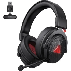 EKSA E900X 5.8G Wireless Gaming Headset with Microphone for PC, PS4, PS5, Computer, Laptop – Dual Mic ENC Noise-Cancelling, 7.1 Surround Sound, Over-Ear Headphones for TV, Music, Meetings