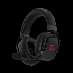 PixelRigz P-Series Wireless Gaming Headset – Low Latency RGB-Free Esports Headphones with Noise-Canceling Microphone (Black/Red)