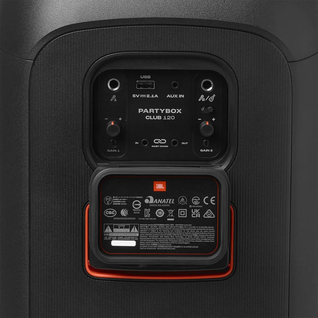 JBL Partybox Club 120 Portable Party Speaker, 160W Output Power, Bluetooth 5.3, Futuristic Lightshow, Up to 12 Hours of Play Time, Auracast Connection, IPX4 Rated Protection, Black | JBLPBCLUB120UK - Image 7