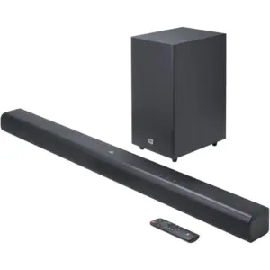 JBL Cinema SB580 3.1 Channel Soundbar, 440W Output, 3x (45 x 100) mm Racetrack Drivers + 3x 13mm Tweeters, 6.5" (165 mm), Wireless Subwoofer, Bluetooth 5.3 Version, Black | JBLSB580BLKUK