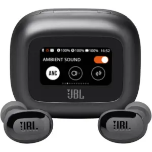 JBL Live Buds 3 True Wireless Earbuds, 10mm Driver Size, 6 Microphones, True Adaptive Noise Cancelling, JBL Spatial Sound, Bluetooth 5.3, 40 Hours of Playback, Black | JBLLIVEBUDS3BLKAM