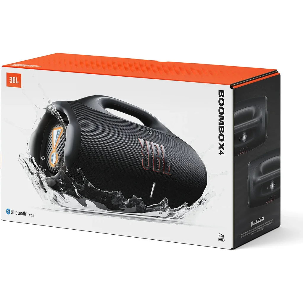 JBL Boombox 4 Portable Bluetooth Speaker, 2x 65W RMS Woofer Power, 37Hz - 20kHz , Two Bast Boost Settings, Up to 28 Hours Playing Time, IP68 Waterproof & Dustproof, Black | JBLBOOMBOX4BLK - Image 7