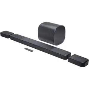 JBL BAR 1300MK2 11.1.4 Channel Soundbar System with Detachable Wireless Surround Speakers, 2470W Max Power, Dual 8" Subwoofer, Dolby Atmos & DTS X, MultiBeam 3.0, Black | JBLBAR1300M2BLK