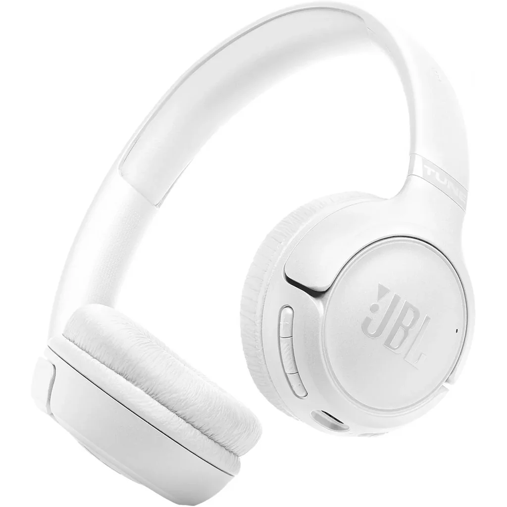 JBL Tune 530BT Wireless On-Ear Headphones, JBL Pure Bass Sound, Up to 76 Hours Battery Life, Bluetooth 6.0 Connection, Lightweight Foldable Design, 2 Beamforming Mics, White | JBLT530BTWHT