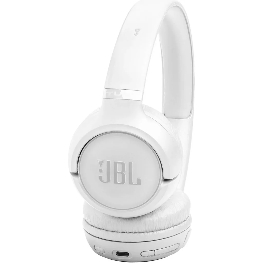 JBL Tune 530BT Wireless On-Ear Headphones, JBL Pure Bass Sound, Up to 76 Hours Battery Life, Bluetooth 6.0 Connection, Lightweight Foldable Design, 2 Beamforming Mics, White | JBLT530BTWHT - Image 5