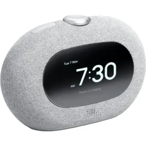 JBL Horizon 3 Bluetooth Clock Radio Speaker, Sunrise Alarm Simulation, JBL Pro Sound with DAB/DAB+/FM Radio, Wireless Bluetooth Streaming, USB Phone Charging Port, Gray | JBLHORIZON3GRY