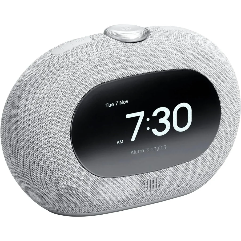 JBL Horizon 3 Bluetooth Clock Radio Speaker, Sunrise Alarm Simulation, JBL Pro Sound with DAB/DAB+/FM Radio, Wireless Bluetooth Streaming, USB Phone Charging Port, Gray | JBLHORIZON3GRY
