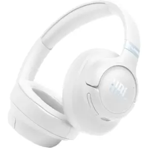 JBL Tune 780NC Bluetooth Headphones, 40mm Drivers, Adaptive Noise Cancelling, Built-In 5 Microphones, Voice Aware, Foldable, Spatial Sound, Ambient Aware, White | JBLT780NCWHT