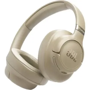 JBL Tune 780NC Bluetooth Headphones, 40mm Drivers, Adaptive Noise Cancelling, Built-In 5 Microphones, Voice Aware, Foldable, Spatial Sound, Ambient Aware, Beige | JBLT780NCBEG
