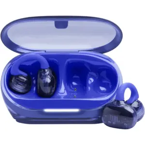 JBL Soundgear Clips Open Ear Wireless Earbuds, JBL OpenSound Technology, Adaptive Bass Boost, 32 Hours Battery Life, Bluetooth 5.4, IP54 Water Dust Resistant, Hands Free Calls, Blue | JBLSNDGEARCLBLU
