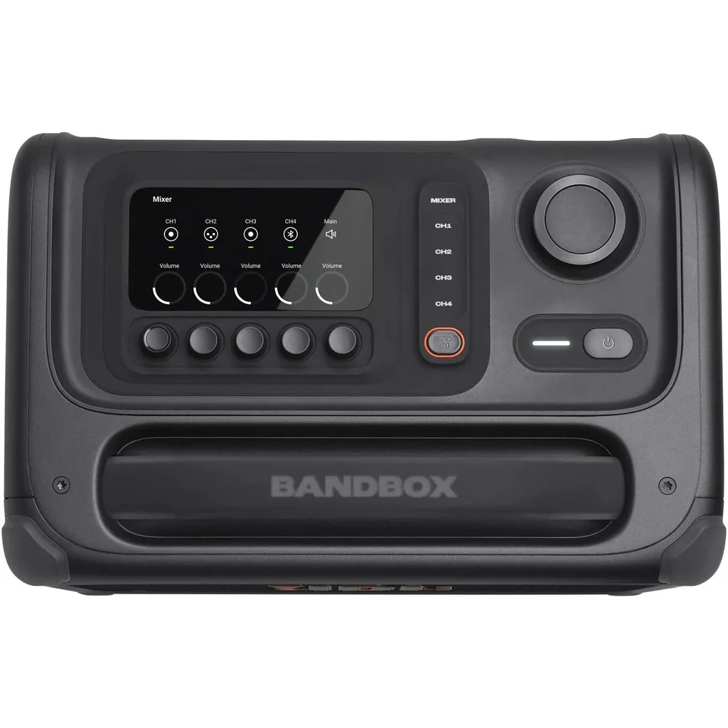 JBL BandBox Trio AI-Powered Practice Amp & Portable Speaker, 135W, Bluetooth, Stem AI Audio Separation, 4-Channel Mixer, Built-in Effects, LCD Screen & Rechargeable Battery, Black | JBLBANDBOXTRIO - Image 2