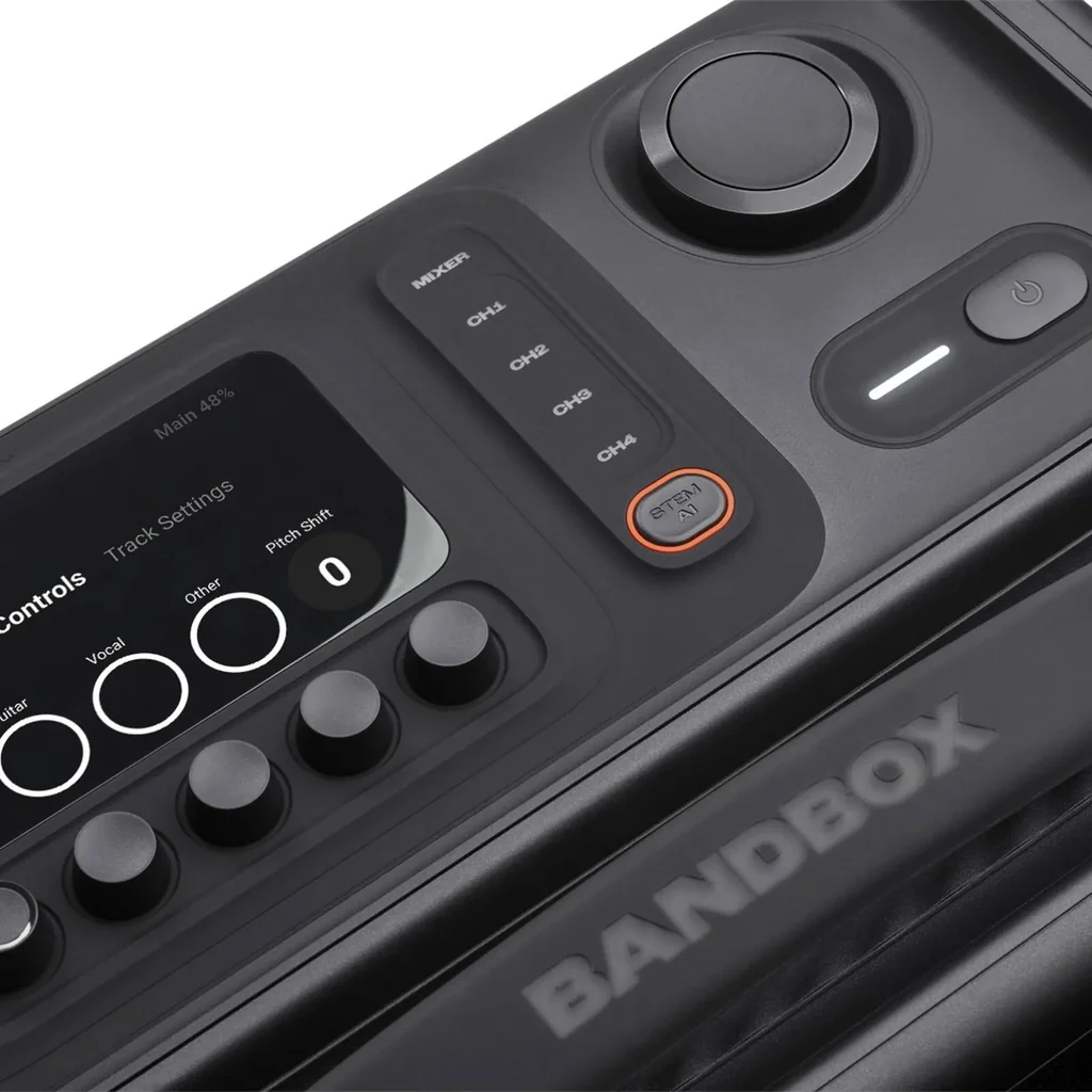 JBL BandBox Trio AI-Powered Practice Amp & Portable Speaker, 135W, Bluetooth, Stem AI Audio Separation, 4-Channel Mixer, Built-in Effects, LCD Screen & Rechargeable Battery, Black | JBLBANDBOXTRIO - Image 7