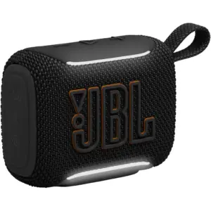 JBL Go 5 Portable Bluetooth Speaker, 4.8W RMS, Ambient Edge Lighting, 10Hr Battery, Playtime Boost, IP68 Waterproof Dustproof Drop-Proof, Auracast, Airtouch Stereo, Black | JBLGO5BLK