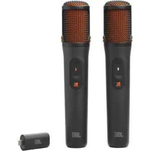 JBL EasySing Wireless Karaoke Microphone System, Dual Wireless Mics for Singing, Parties & Home Entertainment with Clear Vocal Sound, Black | JBLEASYSINGMICS