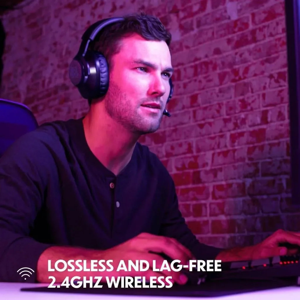 JBL Quantum 350 Wireless Gaming Headset, 40mm Driver Size, 2.4 GHz Wireless Transmission, Up to 22H Battery Life, Detachable Mic, Works on PC, PS5, Nintendo Switch & More, Black | JBLQ350WLBLK - Image 7
