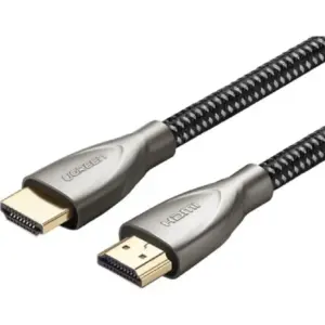 Ugreen HDMI 2.0 Carbon Fiber Zinc Alloy Cable, 3 Meter Length, 24K Metal Plated Cable Head, Gray | 50109