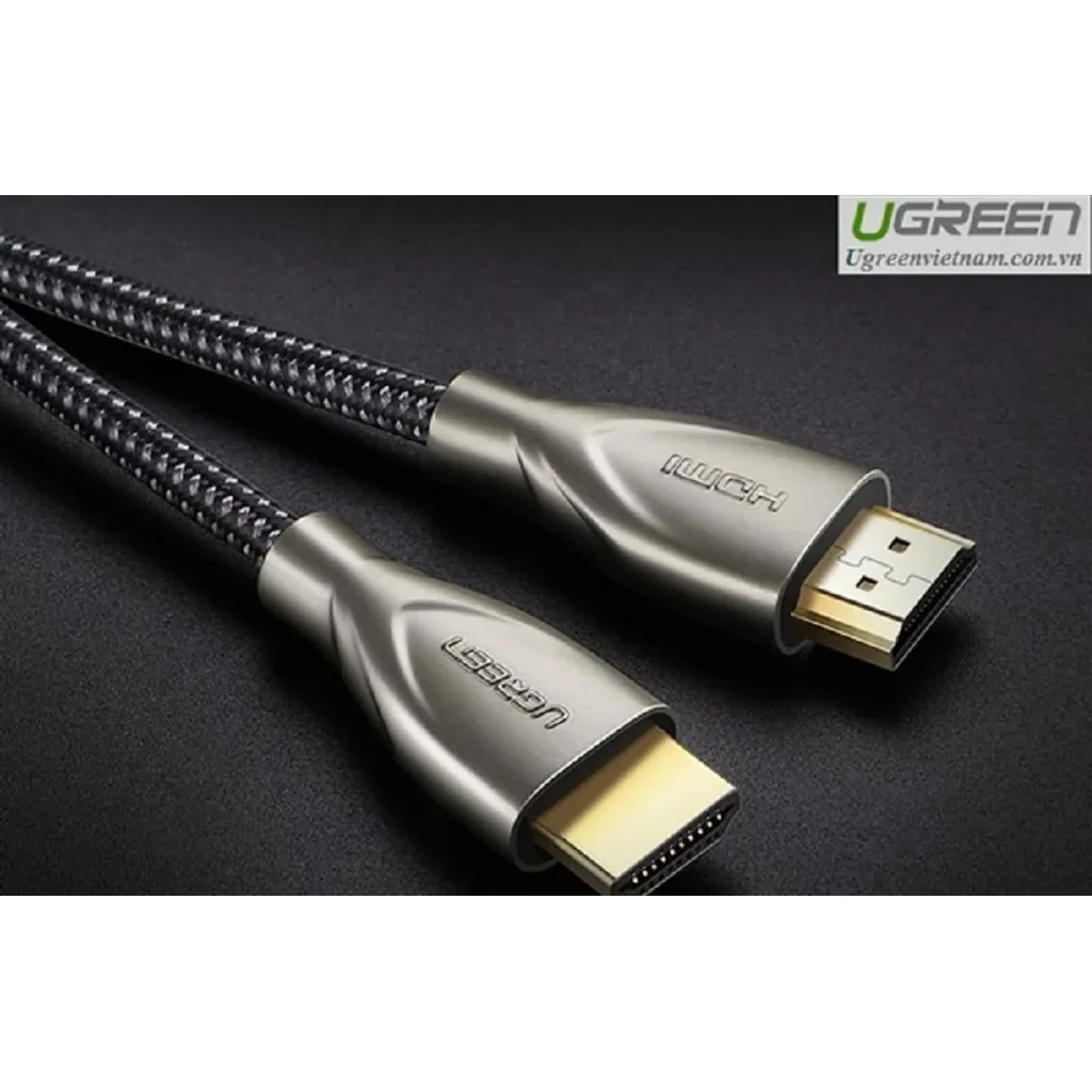 Ugreen HDMI 2.0 Carbon Fiber Zinc Alloy Cable, 3 Meter Length, 24K Metal Plated Cable Head, Gray | 50109 - Image 5