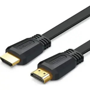 UGreen HDMI 2.0 Flat Cable, Supports Resolution Up to 4Kx2K@60Hz, 18 Gbps Transmission Speed, Flat Design, 24K Gold Connectors, 3 Meter Cable Length, Black | 50820