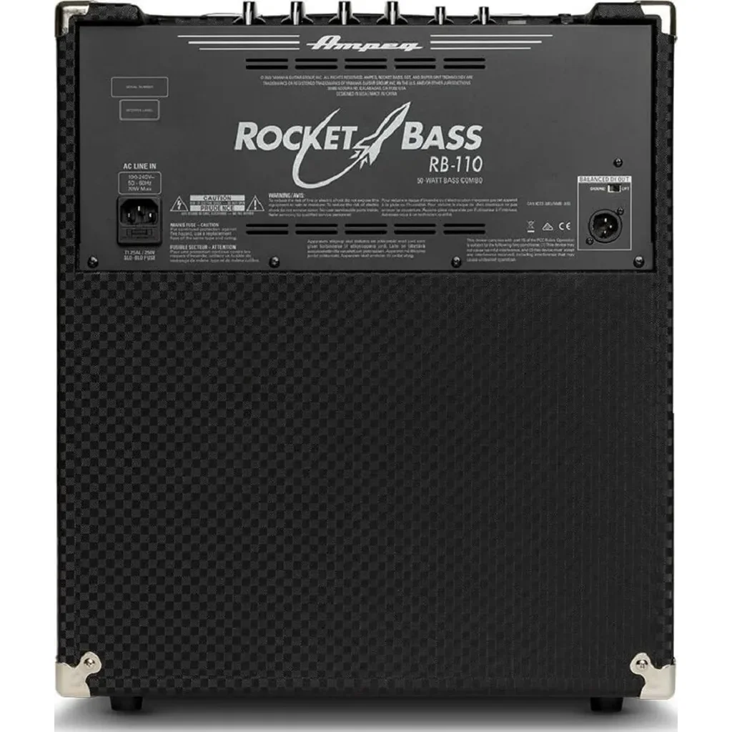 Ampeg Rocket Bass RB 110 50 W Class D 1 10" Combo Amp Legacy Preamp, Super Grit Overdrive, XLR DI, Headphone/AUX | RB-110 - Image 3