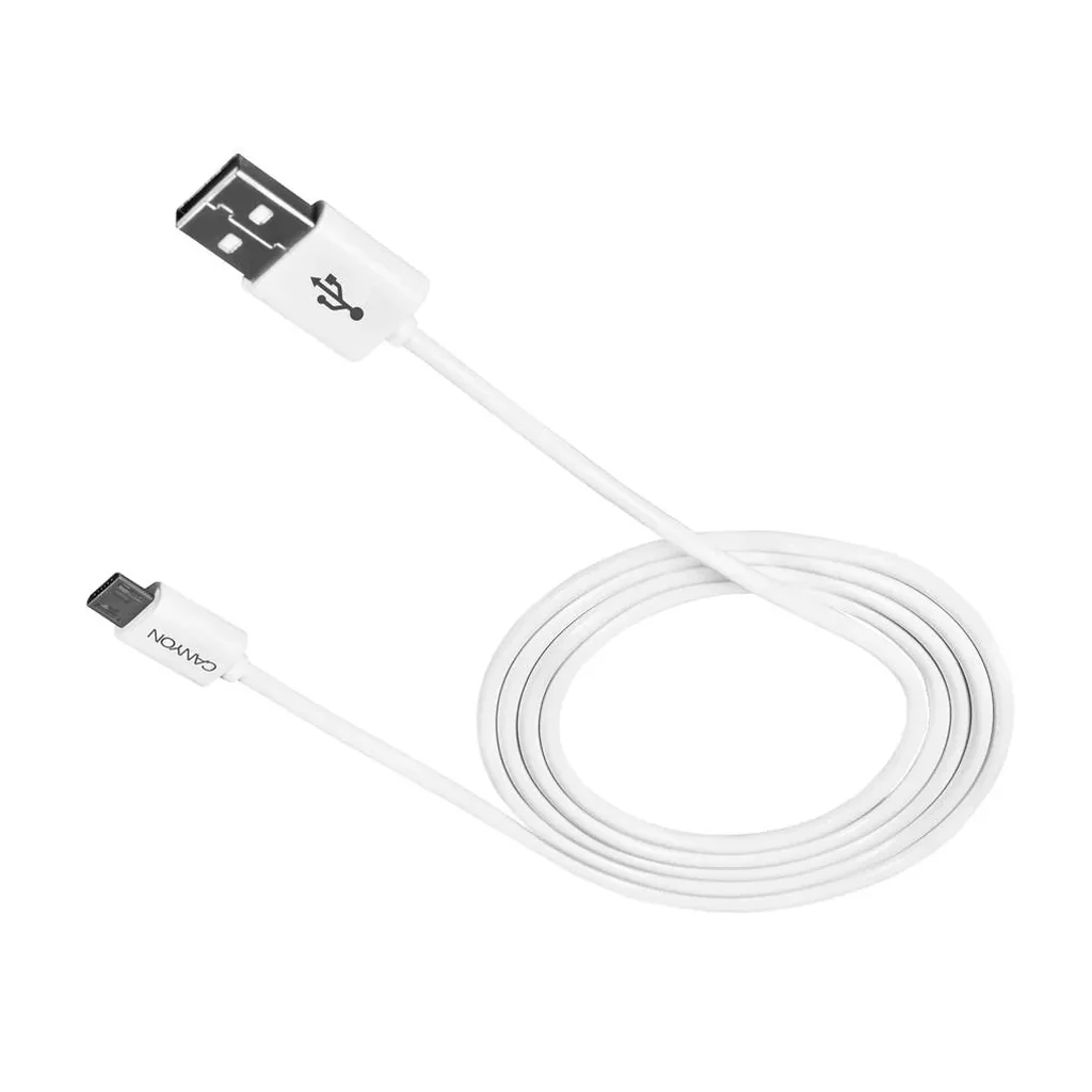 Canyon UM-1 Micro USB cable, 1M Length, Simple Sync & Charge, Compatible with Android Phones, White | CNE-USBM1W
