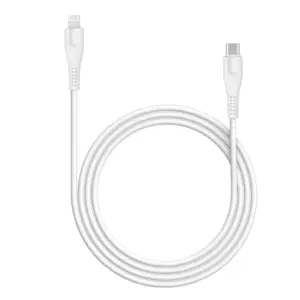 Canyon MFI-4 Type C To MFI Lightning Cable, For Apple, PVC Mouling, Output 5V/2.4A , OD:3.5mm, Length 1.2m, 18W Power Delivery, Fast Charging, White | CNS-MFIC4W