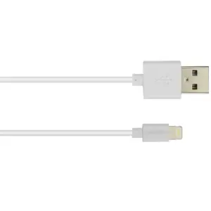 Canyon MFI-1 Ultra Compact Cable, Certified by Apple, 1M Length, Easily Connect To Laptop USB Port and USB Charger, White | CNS-MFICAB01W