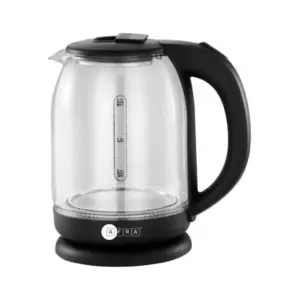 AFRA Japan 1.8 Liters Electric Glass Kettle, 1500W Power, Strong Glass Body, Over Heat Protection, ESMA, ROHS, & CB Certified, Temperature Control | AF-1820KTGL