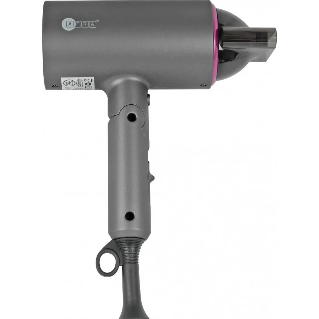 AFRA Japan Hair Dryer, 1400W Power, DC Motor, Cool Shot Function, Concentrator, Ionic Function, Multiple Temperature Settings, G-Mark, ESMA, RoHS, And CB Certified | AF-1400HDPG