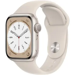Apple Watch Series 8, GPS 45mm Starlight Aluminum Case with Starlight Sport Band, Regular | Apple watch 8 45 Starlight